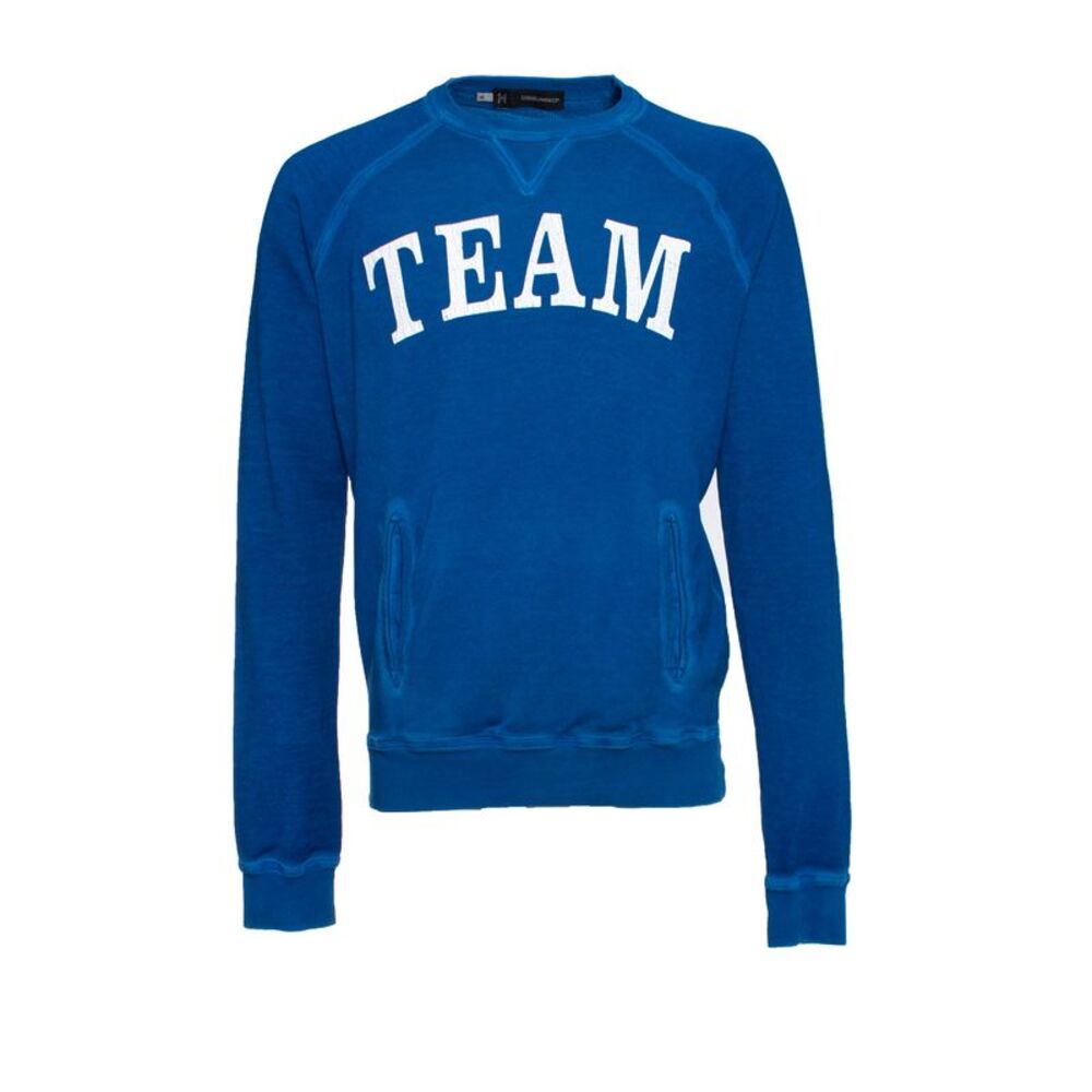 Dsquared2, Blue sweater with text.